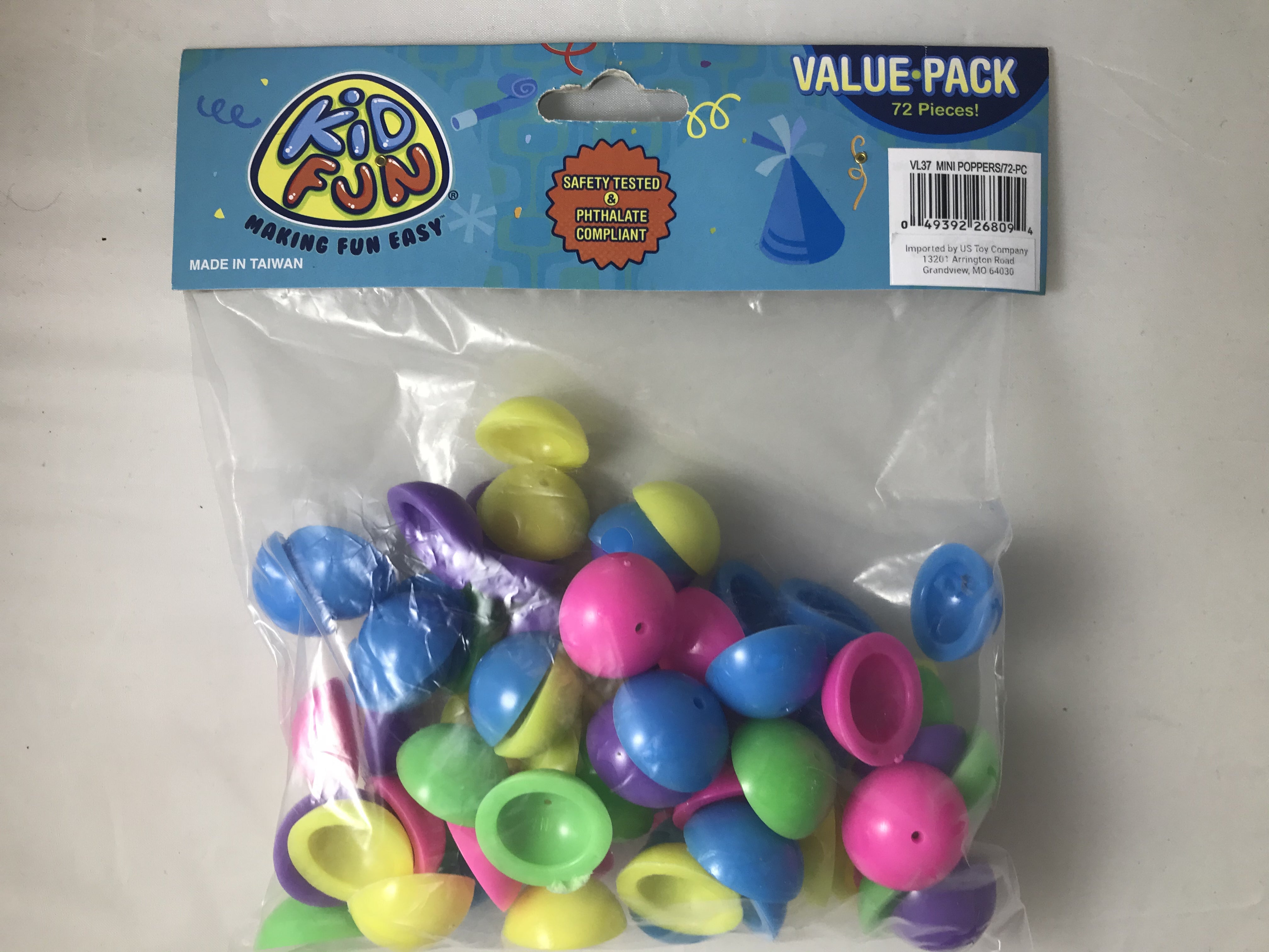 Mini Poppers/72 Per Pkg - 72 Count
