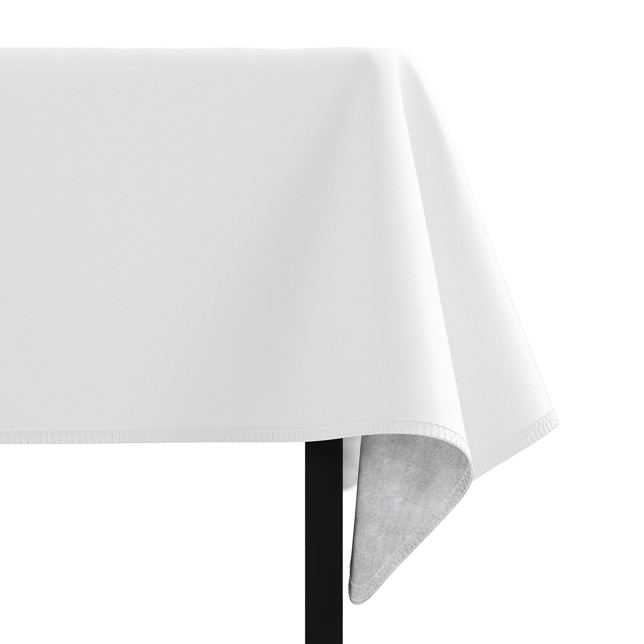 White Flannel Backed Plastic Table Cover 54 In. x 70 In. | Case of 24