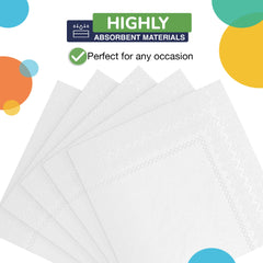White Luncheon Napkins - 6.75 in. x 6.75 in. | Case of 3600