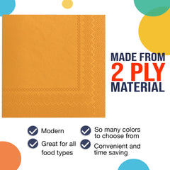 Yellow Luncheon Napkins - 6.75 in. x 6.75 in. | Case of 3600