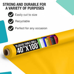 40 In. x 100 Ft. Yellow Table Roll | Case of 6