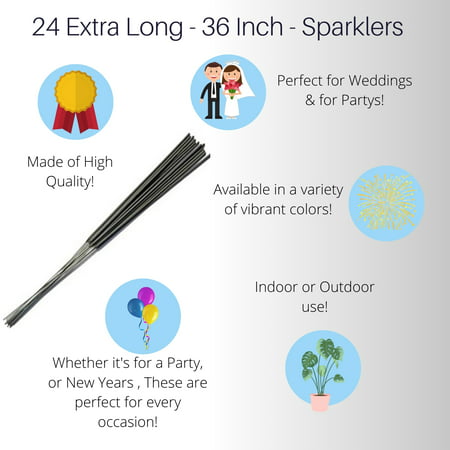 20in. Gold Wedding Sparklers (32)
