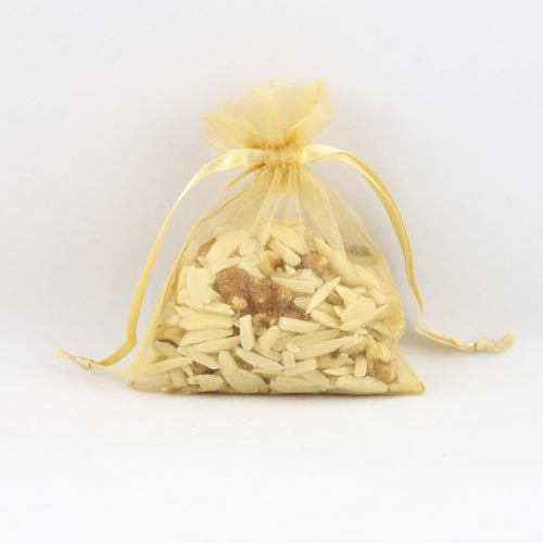 4in. x 5in. Gold Sheer Organza Pouch (12)