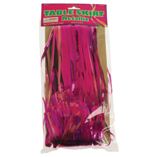 Purple Metallic Table Skirt