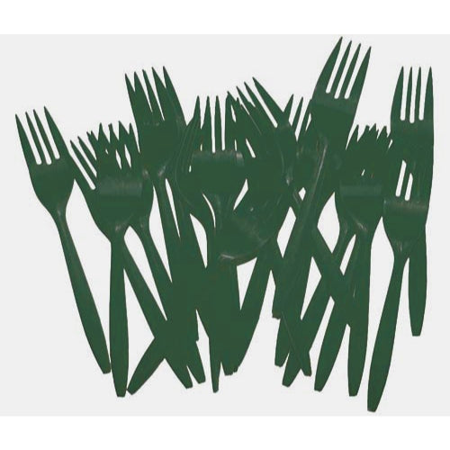 Dark Green Plastic Forks | 48 Count