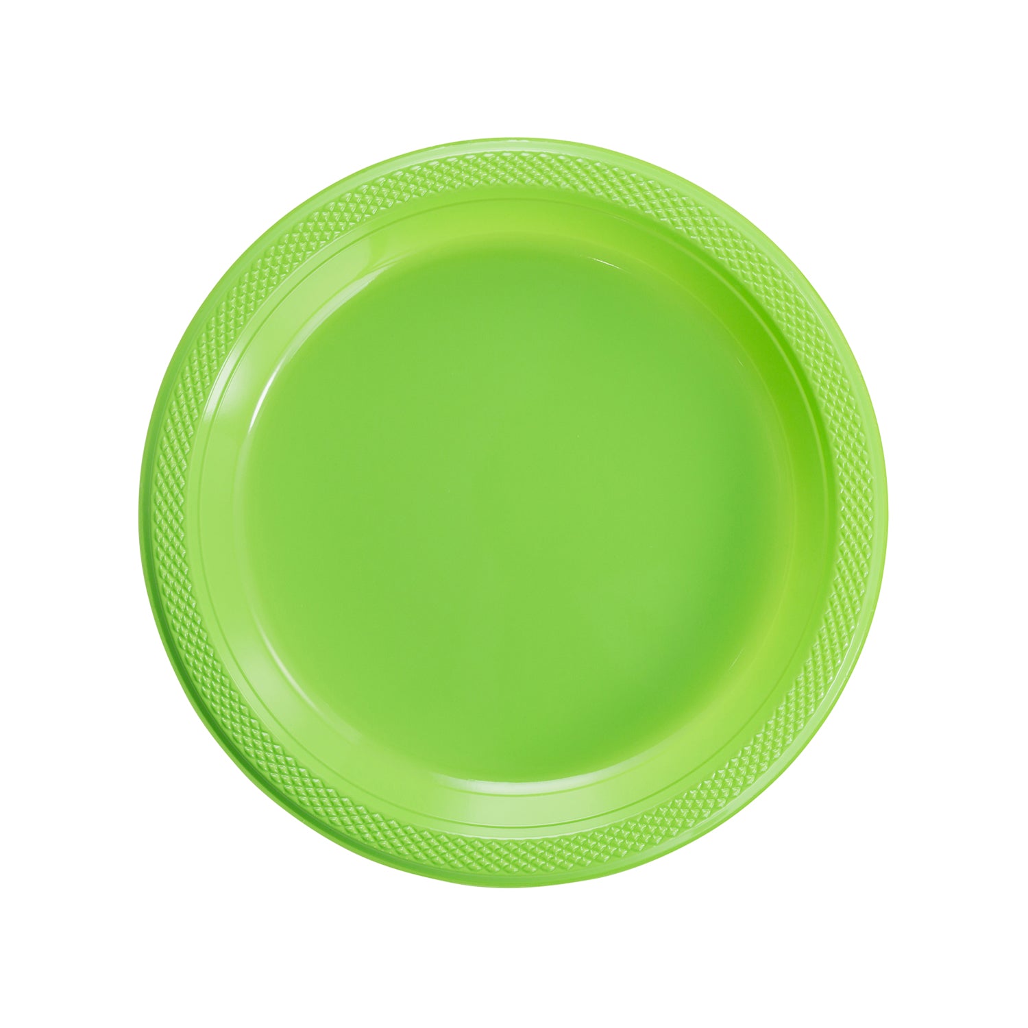 7 In. Lime Green Plastic Plates | 8 Count