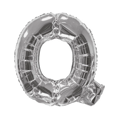 34" Letter Q Silver Mylar Balloon