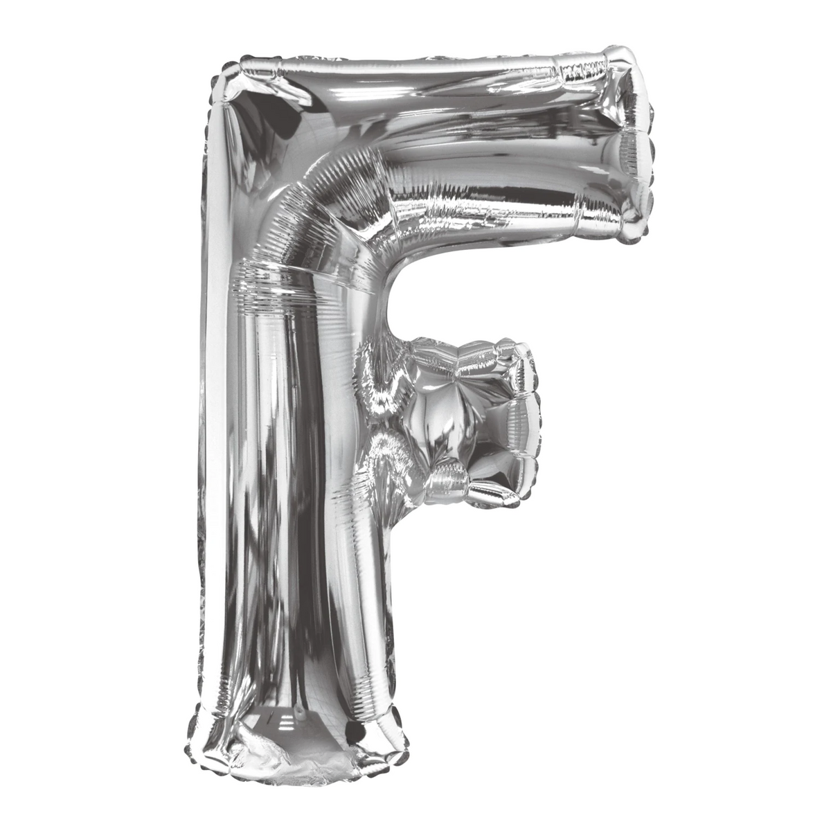 34" Letter F Silver Mylar Balloon