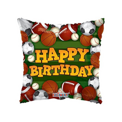 Football Design "Happy Birthday" Mylar Balloon - 1 Ct.